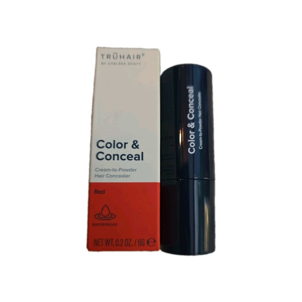 TRUHAIR Color & Conceal Red Hair Cream To Powder Hair Concealer 0.6oz Waterproof